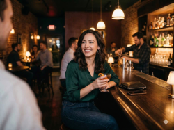 Woman waiting for her FWB